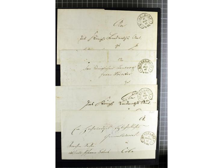 HUFEISENSTEMPEL: 1865/76, Berlin bis Zabern, sehr schöne und umfangreiche Sammlung auf losen Marken und vielen Briefen, dabei