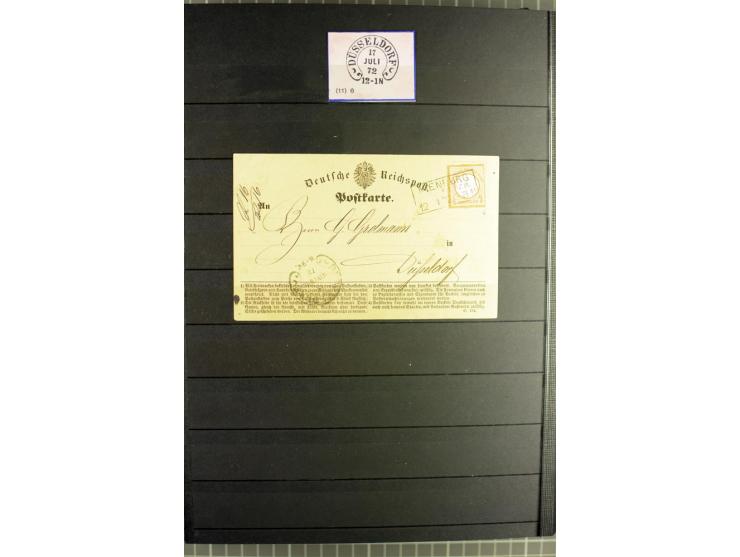 HUFEISENSTEMPEL: 1865/76, Berlin bis Zabern, sehr schöne und umfangreiche Sammlung auf losen Marken und vielen Briefen, dabei