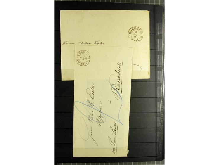 HUFEISENSTEMPEL: 1865/76, Berlin bis Zabern, sehr schöne und umfangreiche Sammlung auf losen Marken und vielen Briefen, dabei