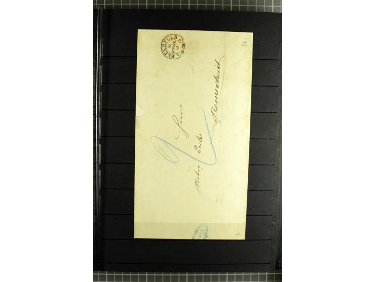 HUFEISENSTEMPEL: 1865/76, Berlin bis Zabern, sehr schöne und umfangreiche Sammlung auf losen Marken und vielen Briefen, dabei