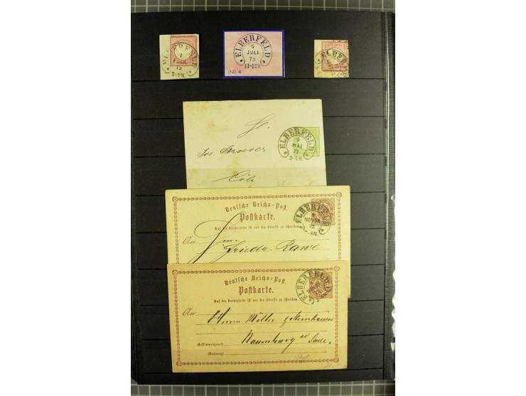 HUFEISENSTEMPEL: 1865/76, Berlin bis Zabern, sehr schöne und umfangreiche Sammlung auf losen Marken und vielen Briefen, dabei
