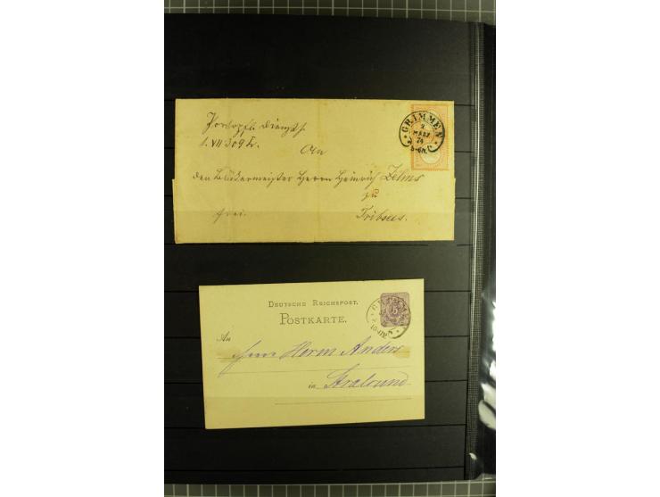 HUFEISENSTEMPEL: 1865/76, Berlin bis Zabern, sehr schöne und umfangreiche Sammlung auf losen Marken und vielen Briefen, dabei