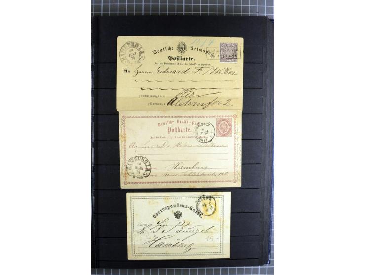 HUFEISENSTEMPEL: 1865/76, Berlin bis Zabern, sehr schöne und umfangreiche Sammlung auf losen Marken und vielen Briefen, dabei