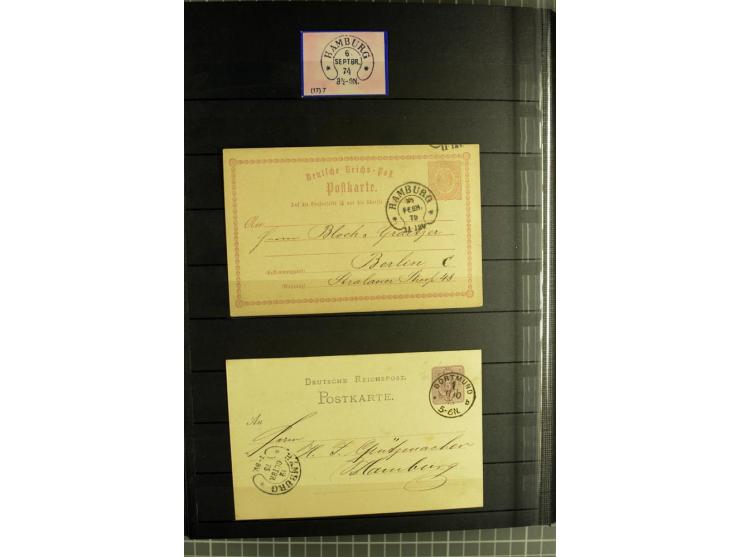 HUFEISENSTEMPEL: 1865/76, Berlin bis Zabern, sehr schöne und umfangreiche Sammlung auf losen Marken und vielen Briefen, dabei