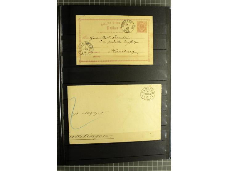 HUFEISENSTEMPEL: 1865/76, Berlin bis Zabern, sehr schöne und umfangreiche Sammlung auf losen Marken und vielen Briefen, dabei