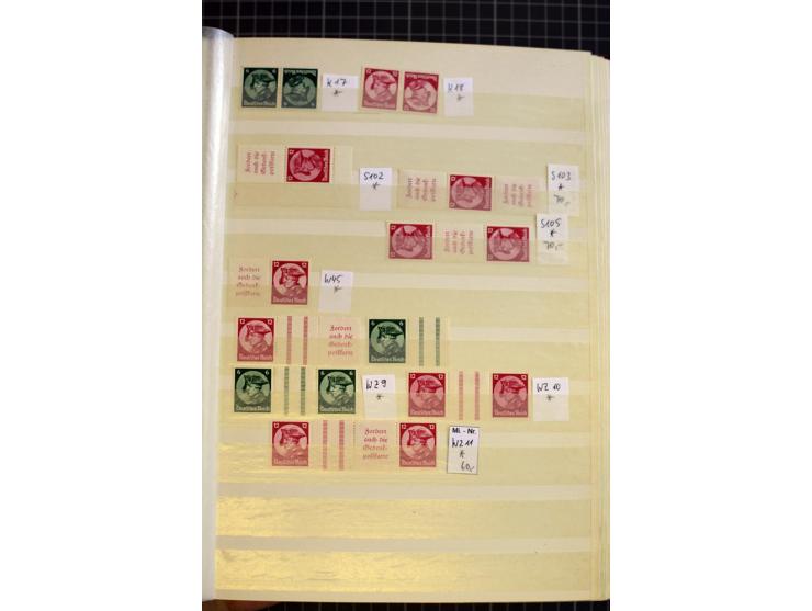 1910/41, postfrische und ungebrauchte Sammlung Zusammendrucke mit guten Kombinationen, einiges signiert mit 2 Fotobefunden, A
