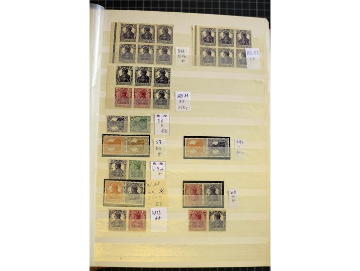 1910/41, postfrische und ungebrauchte Sammlung Zusammendrucke mit guten Kombinationen, einiges signiert mit 2 Fotobefunden, A
