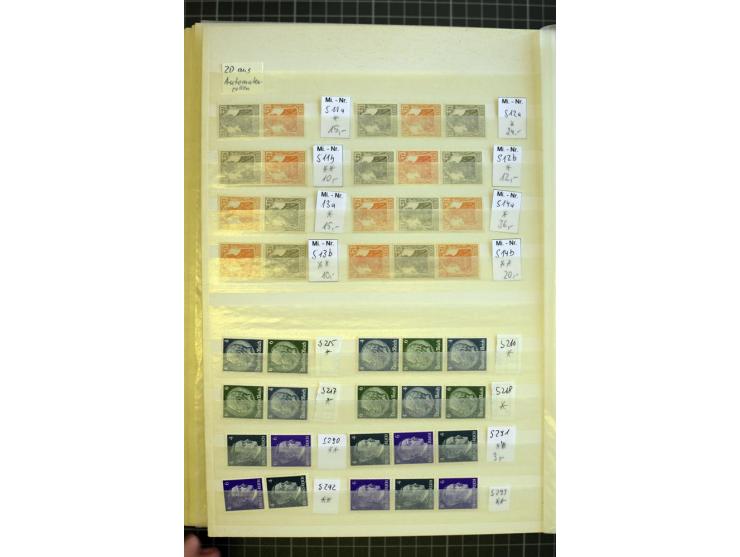 1910/41, postfrische und ungebrauchte Sammlung Zusammendrucke mit guten Kombinationen, einiges signiert mit 2 Fotobefunden, A