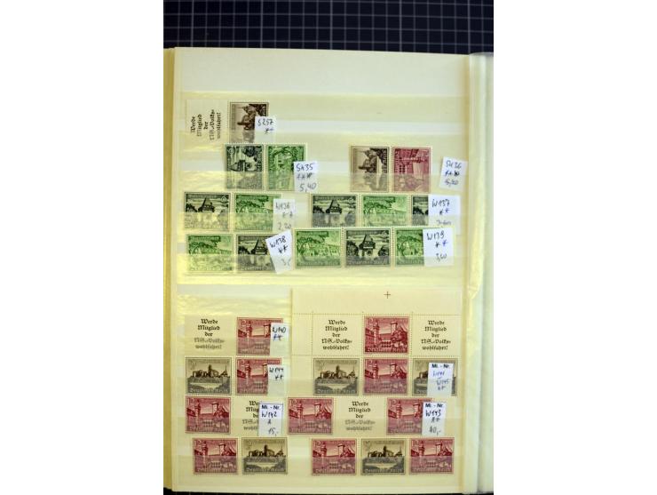 1910/41, postfrische und ungebrauchte Sammlung Zusammendrucke mit guten Kombinationen, einiges signiert mit 2 Fotobefunden, A