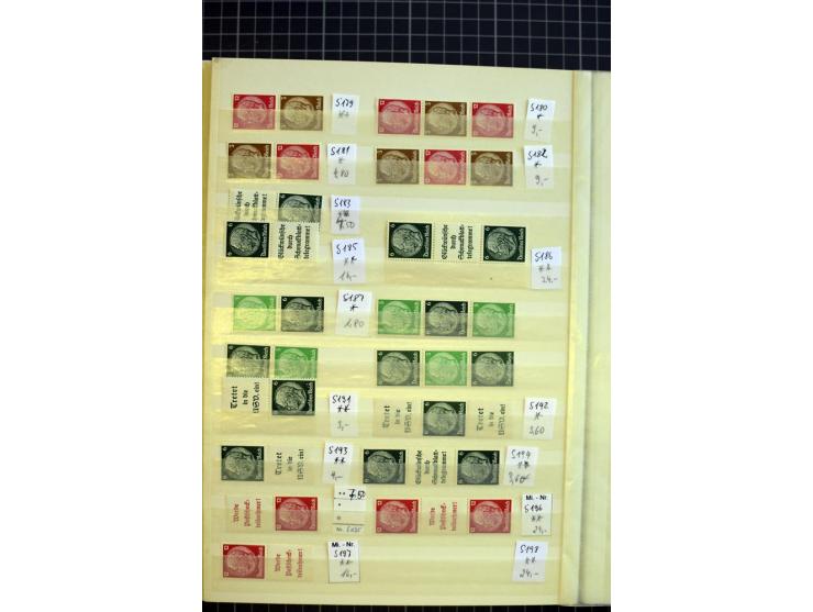 1910/41, postfrische und ungebrauchte Sammlung Zusammendrucke mit guten Kombinationen, einiges signiert mit 2 Fotobefunden, A