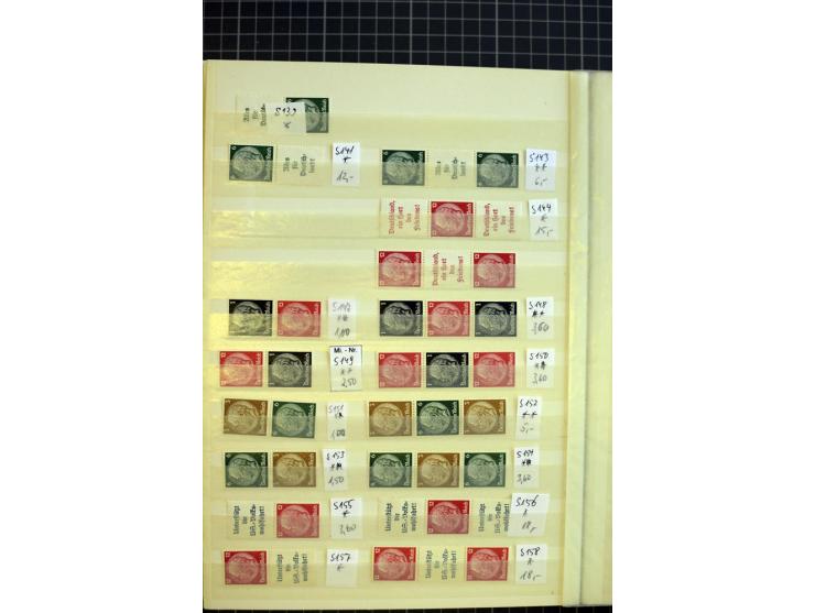 1910/41, postfrische und ungebrauchte Sammlung Zusammendrucke mit guten Kombinationen, einiges signiert mit 2 Fotobefunden, A