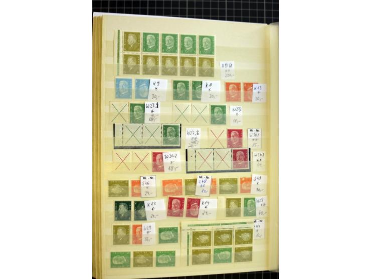 1910/41, postfrische und ungebrauchte Sammlung Zusammendrucke mit guten Kombinationen, einiges signiert mit 2 Fotobefunden, A