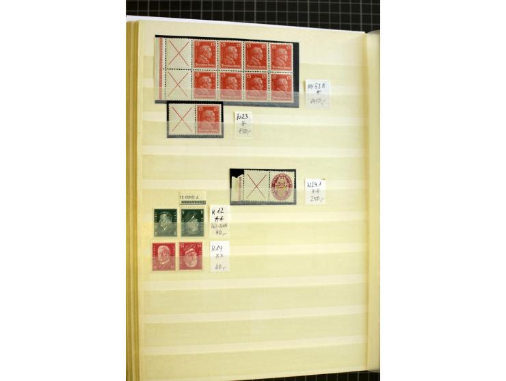 1910/41, postfrische und ungebrauchte Sammlung Zusammendrucke mit guten Kombinationen, einiges signiert mit 2 Fotobefunden, A