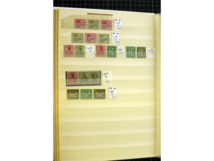 1910/41, postfrische und ungebrauchte Sammlung Zusammendrucke mit guten Kombinationen, einiges signiert mit 2 Fotobefunden, A