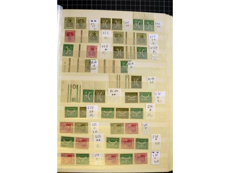 1910/41, postfrische und ungebrauchte Sammlung Zusammendrucke mit guten Kombinationen, einiges signiert mit 2 Fotobefunden, A