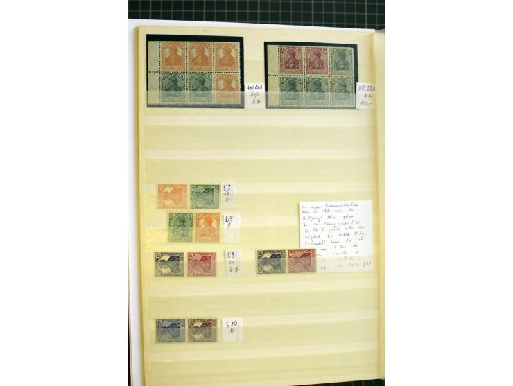 1910/41, postfrische und ungebrauchte Sammlung Zusammendrucke mit guten Kombinationen, einiges signiert mit 2 Fotobefunden, A