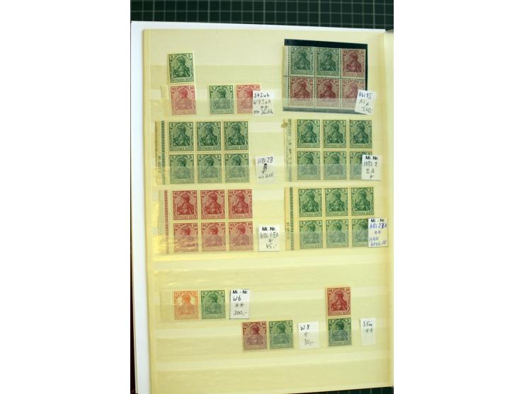 1910/41, postfrische und ungebrauchte Sammlung Zusammendrucke mit guten Kombinationen, einiges signiert mit 2 Fotobefunden, A