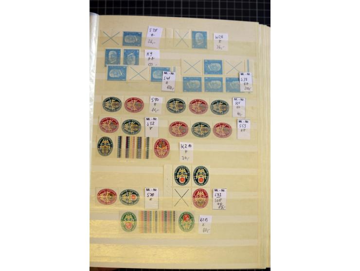 1910/41, postfrische und ungebrauchte Sammlung Zusammendrucke mit guten Kombinationen, einiges signiert mit 2 Fotobefunden, A