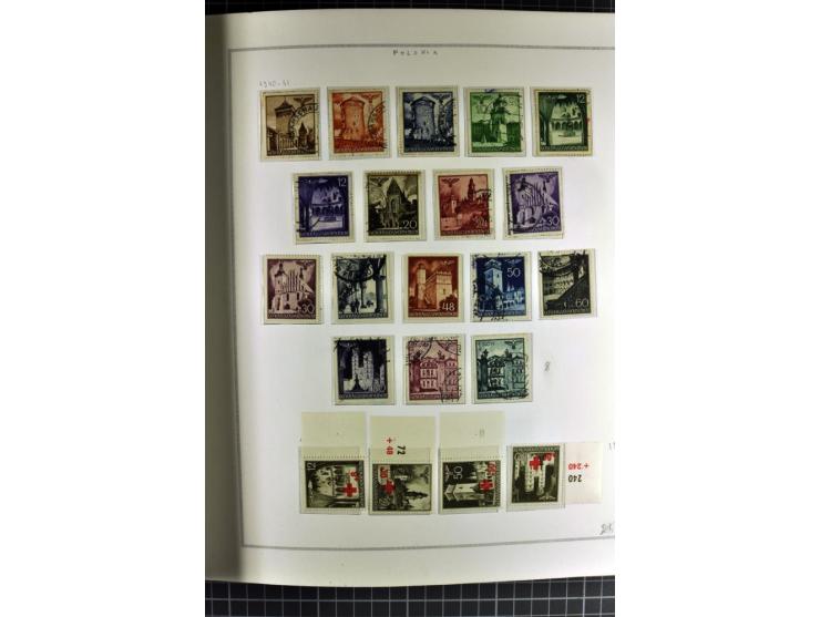 1940/50, ungebrauchte und postfrische Sammlung beginnend mit u.a. Generalgouvernement Mi.-Nr. I-III ungebraucht, ein kleiner 