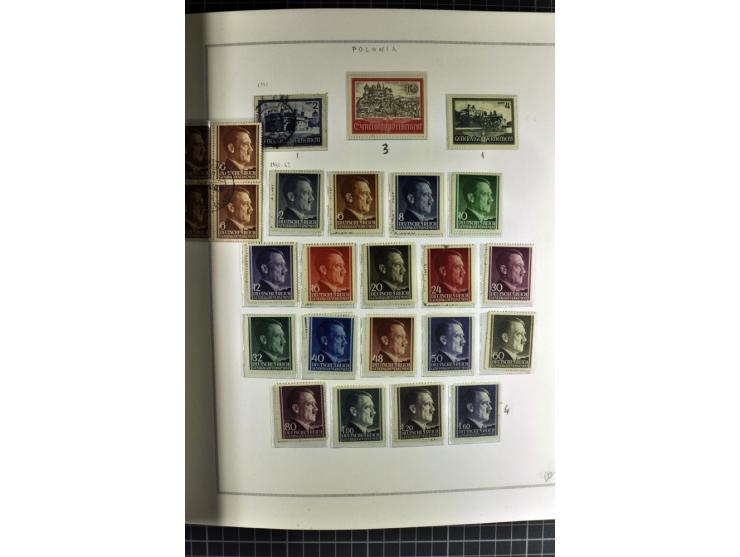 1940/50, ungebrauchte und postfrische Sammlung beginnend mit u.a. Generalgouvernement Mi.-Nr. I-III ungebraucht, ein kleiner 