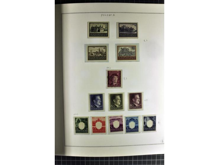 1940/50, ungebrauchte und postfrische Sammlung beginnend mit u.a. Generalgouvernement Mi.-Nr. I-III ungebraucht, ein kleiner 