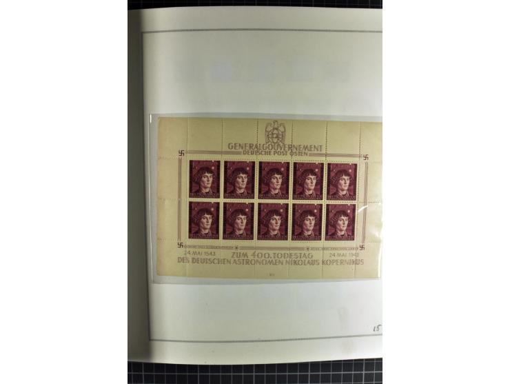 1940/50, ungebrauchte und postfrische Sammlung beginnend mit u.a. Generalgouvernement Mi.-Nr. I-III ungebraucht, ein kleiner 
