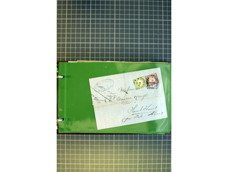 1865/1945 (ca.), Partie Briefe, Karten und Ganzsachen, dabei Altdeutschland, Dt. Reich, Seepost, Kolonien etc.
