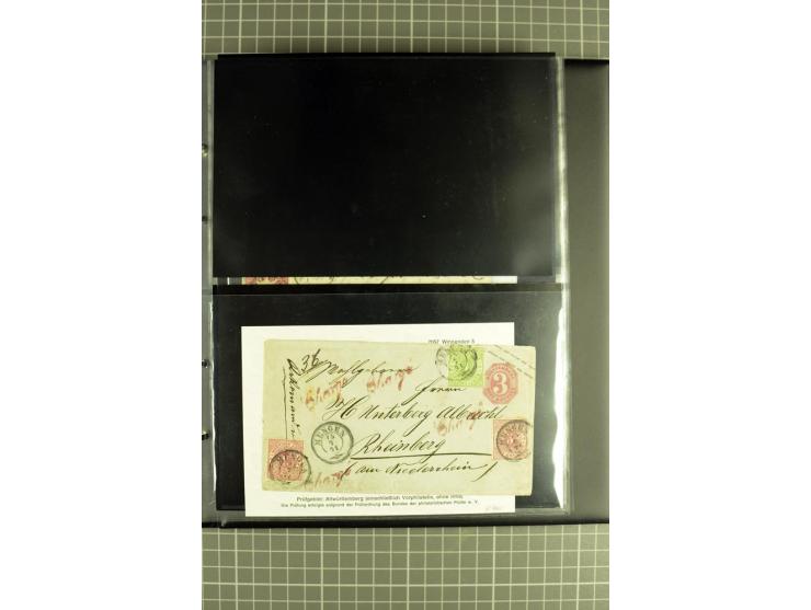 RHEINBERG: 1799/1923, interessante kleine Heimatsammlung, dabei sehr seltene Vorphila-Stempel wie "Rheinberg", "DE. RHEINBERG