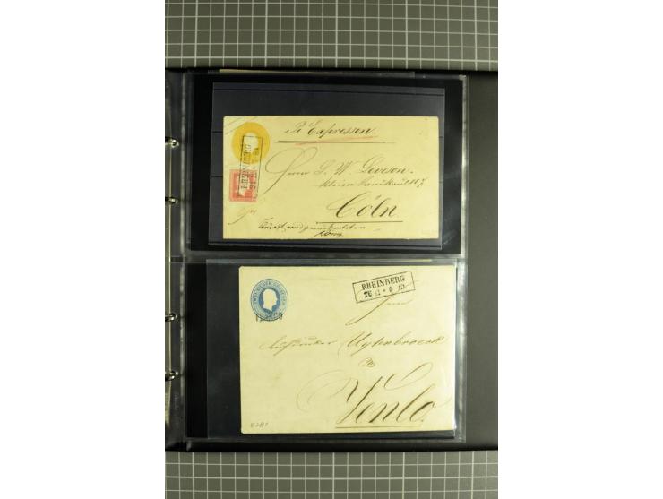 RHEINBERG: 1799/1923, interessante kleine Heimatsammlung, dabei sehr seltene Vorphila-Stempel wie "Rheinberg", "DE. RHEINBERG