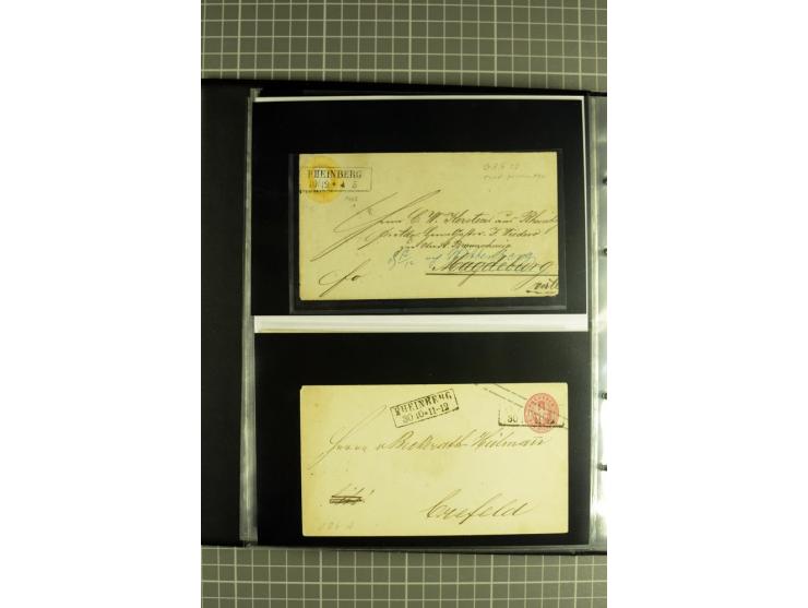 RHEINBERG: 1799/1923, interessante kleine Heimatsammlung, dabei sehr seltene Vorphila-Stempel wie "Rheinberg", "DE. RHEINBERG