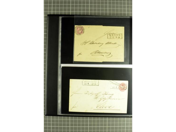 RHEINBERG: 1799/1923, interessante kleine Heimatsammlung, dabei sehr seltene Vorphila-Stempel wie "Rheinberg", "DE. RHEINBERG
