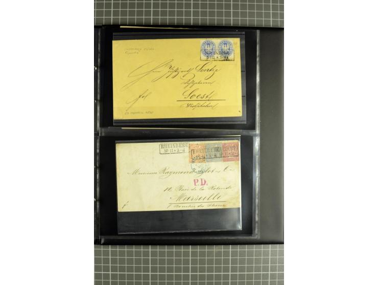 RHEINBERG: 1799/1923, interessante kleine Heimatsammlung, dabei sehr seltene Vorphila-Stempel wie "Rheinberg", "DE. RHEINBERG