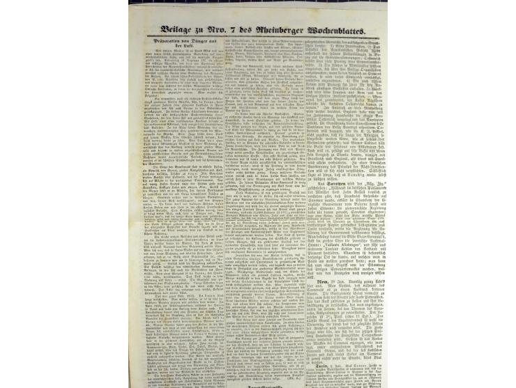 RHEINBERG: 1799/1923, interessante kleine Heimatsammlung, dabei sehr seltene Vorphila-Stempel wie "Rheinberg", "DE. RHEINBERG
