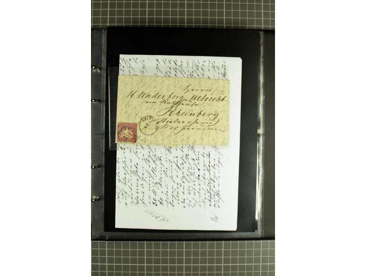 RHEINBERG: 1799/1923, interessante kleine Heimatsammlung, dabei sehr seltene Vorphila-Stempel wie "Rheinberg", "DE. RHEINBERG