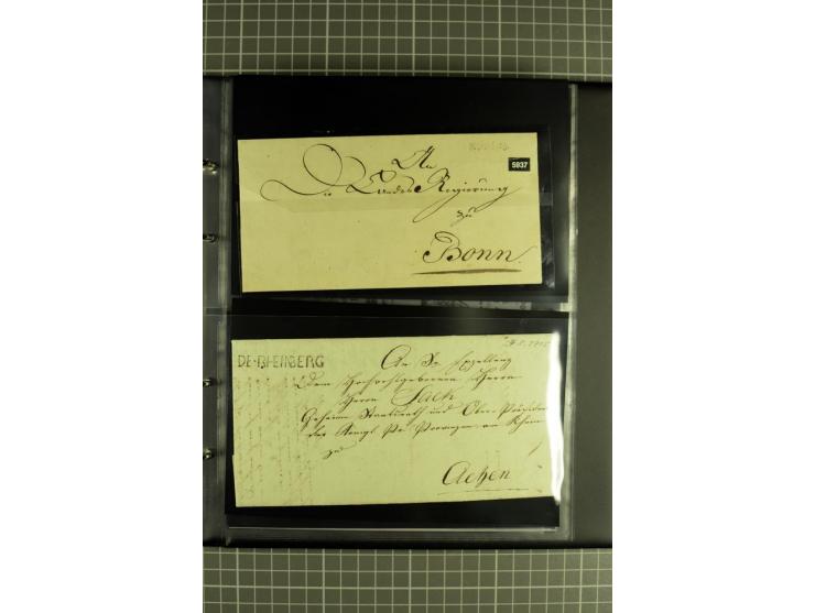 RHEINBERG: 1799/1923, interessante kleine Heimatsammlung, dabei sehr seltene Vorphila-Stempel wie "Rheinberg", "DE. RHEINBERG