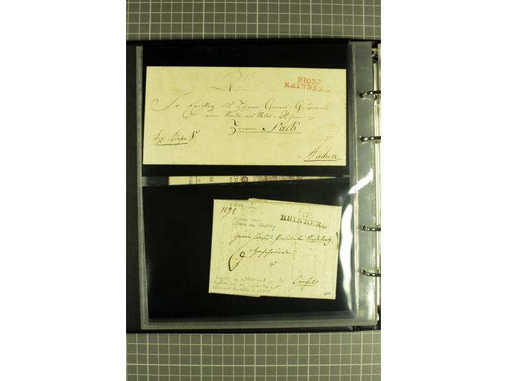 RHEINBERG: 1799/1923, interessante kleine Heimatsammlung, dabei sehr seltene Vorphila-Stempel wie "Rheinberg", "DE. RHEINBERG
