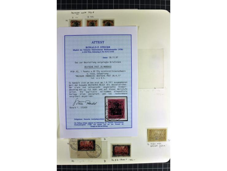 1899/1918, umfangreiche, in den Hauptnummern überkpl. Sammlung gestempelte und ungebrauchte Sammlung mit vielen kpl. und bess