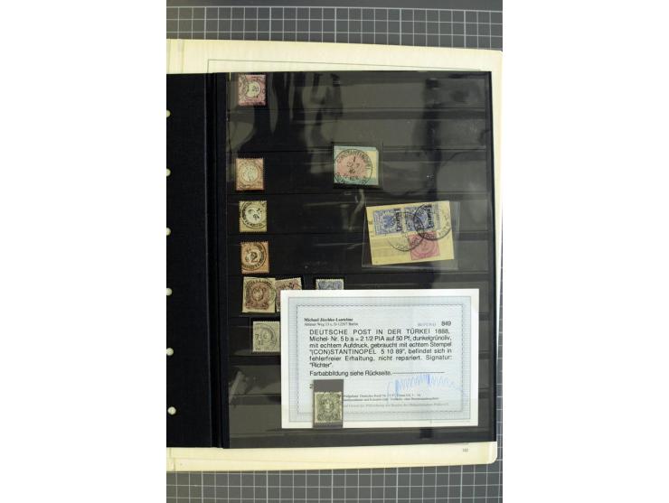 1873/1908, gestempelte Sammlung ab NDP-Vorläufer mit einigen besseren und kpl. Ausgaben, Farben, schönen Briefstücken, Typen,