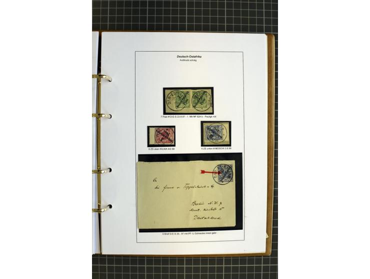 1890/1914, gestempelte Sammlung mit schönem Vorläufer- und Mitläuferteil, dabei Mi.-Nr. VL41 auf Briefstück "LAMU 31/7 90", S