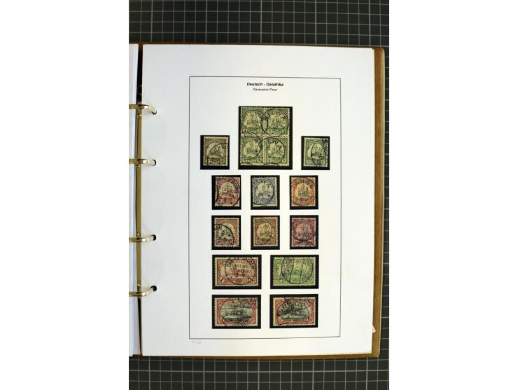 1890/1914, gestempelte Sammlung mit schönem Vorläufer- und Mitläuferteil, dabei Mi.-Nr. VL41 auf Briefstück "LAMU 31/7 90", S