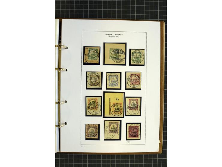 1890/1914, gestempelte Sammlung mit schönem Vorläufer- und Mitläuferteil, dabei Mi.-Nr. VL41 auf Briefstück "LAMU 31/7 90", S