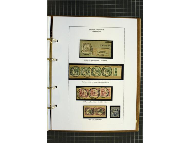 1890/1914, gestempelte Sammlung mit schönem Vorläufer- und Mitläuferteil, dabei Mi.-Nr. VL41 auf Briefstück "LAMU 31/7 90", S