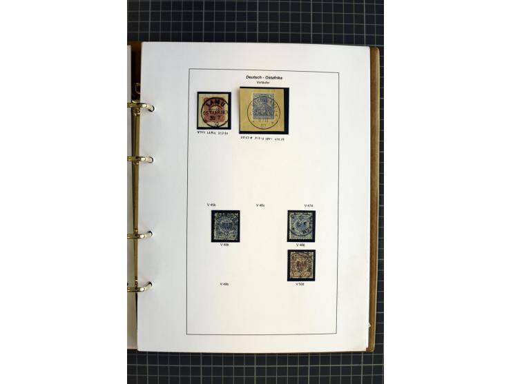 1890/1914, gestempelte Sammlung mit schönem Vorläufer- und Mitläuferteil, dabei Mi.-Nr. VL41 auf Briefstück "LAMU 31/7 90", S