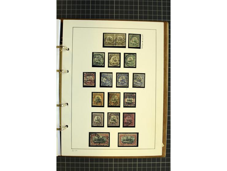 1890/1914, gestempelte Sammlung mit schönem Vorläufer- und Mitläuferteil, dabei Mi.-Nr. VL41 auf Briefstück "LAMU 31/7 90", S