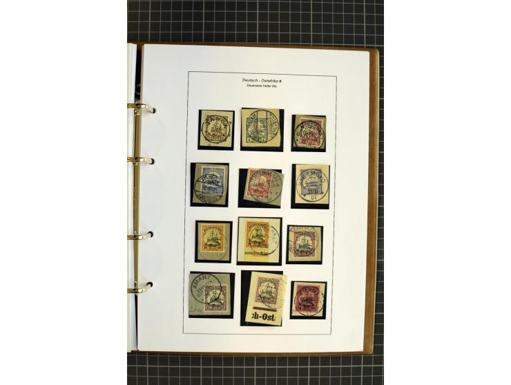 1890/1914, gestempelte Sammlung mit schönem Vorläufer- und Mitläuferteil, dabei Mi.-Nr. VL41 auf Briefstück "LAMU 31/7 90", S