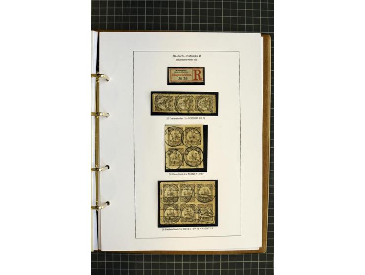 1890/1914, gestempelte Sammlung mit schönem Vorläufer- und Mitläuferteil, dabei Mi.-Nr. VL41 auf Briefstück "LAMU 31/7 90", S