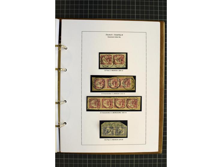 1890/1914, gestempelte Sammlung mit schönem Vorläufer- und Mitläuferteil, dabei Mi.-Nr. VL41 auf Briefstück "LAMU 31/7 90", S