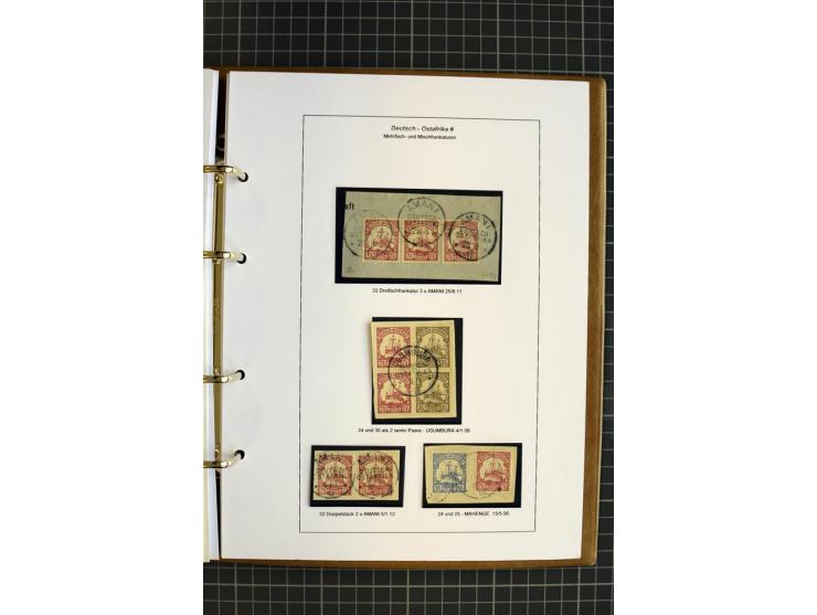 1890/1914, gestempelte Sammlung mit schönem Vorläufer- und Mitläuferteil, dabei Mi.-Nr. VL41 auf Briefstück "LAMU 31/7 90", S