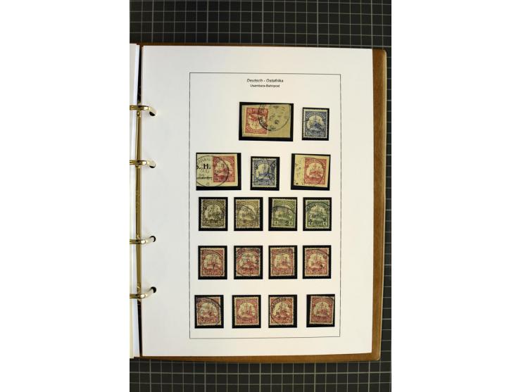 1890/1914, gestempelte Sammlung mit schönem Vorläufer- und Mitläuferteil, dabei Mi.-Nr. VL41 auf Briefstück "LAMU 31/7 90", S