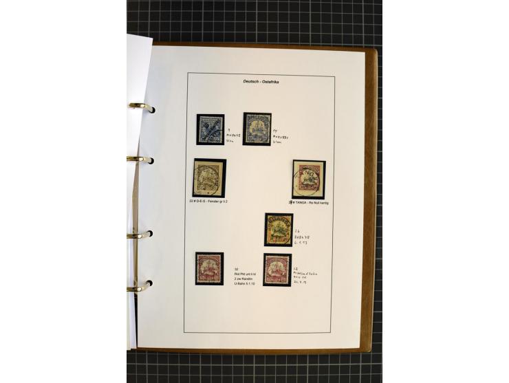 1890/1914, gestempelte Sammlung mit schönem Vorläufer- und Mitläuferteil, dabei Mi.-Nr. VL41 auf Briefstück "LAMU 31/7 90", S